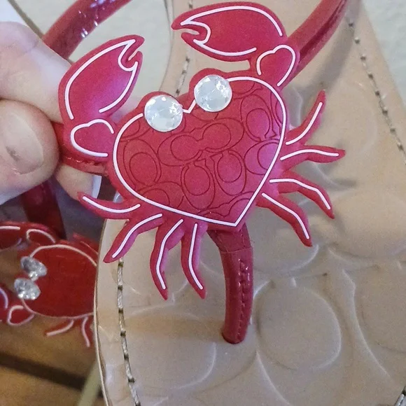 Coach Rare Marina Crab Slippers Size 8.5 - Picture 5 of 13